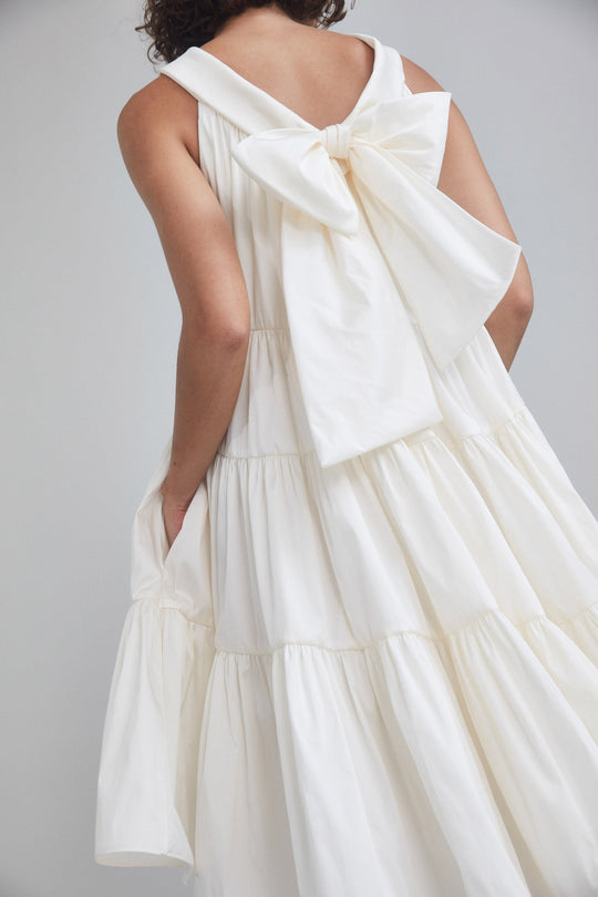 LW186 - Taffeta Tiered Trapeze Dress - Ivory, $695, dress by color from Collection Little White Dress by Amsale