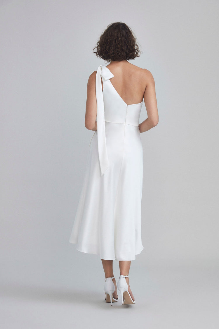 LW193 - One-shoulder Bias Cut Dress - Ivory, dress by color from Collection Little White Dress by Amsale