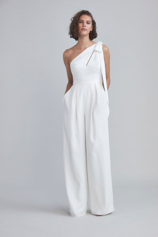 LW194 - One-shoulder Jumpsuit - Ivory, $550, dress by color from Collection Little White Dress by Amsale