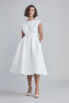 LW195 - Mikado Bias Cut A-line Dress - Ivory, dress by color from Collection Little White Dress by Amsale