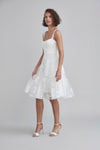 LW196 - Rose Fil-Coupe A-line Dress - Ivory, dress by color from Collection Little White Dress by Amsale