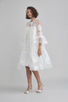 LW197 - Rose Fil-Coupe Coat - Ivory, dress by color from Collection Little White Dress by Amsale