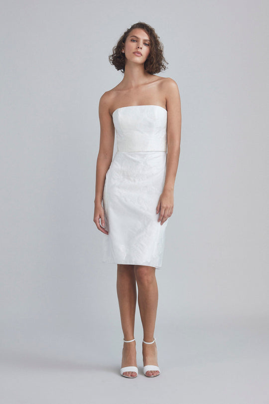 LW199 - Strapless Rose fil-coupe Dress