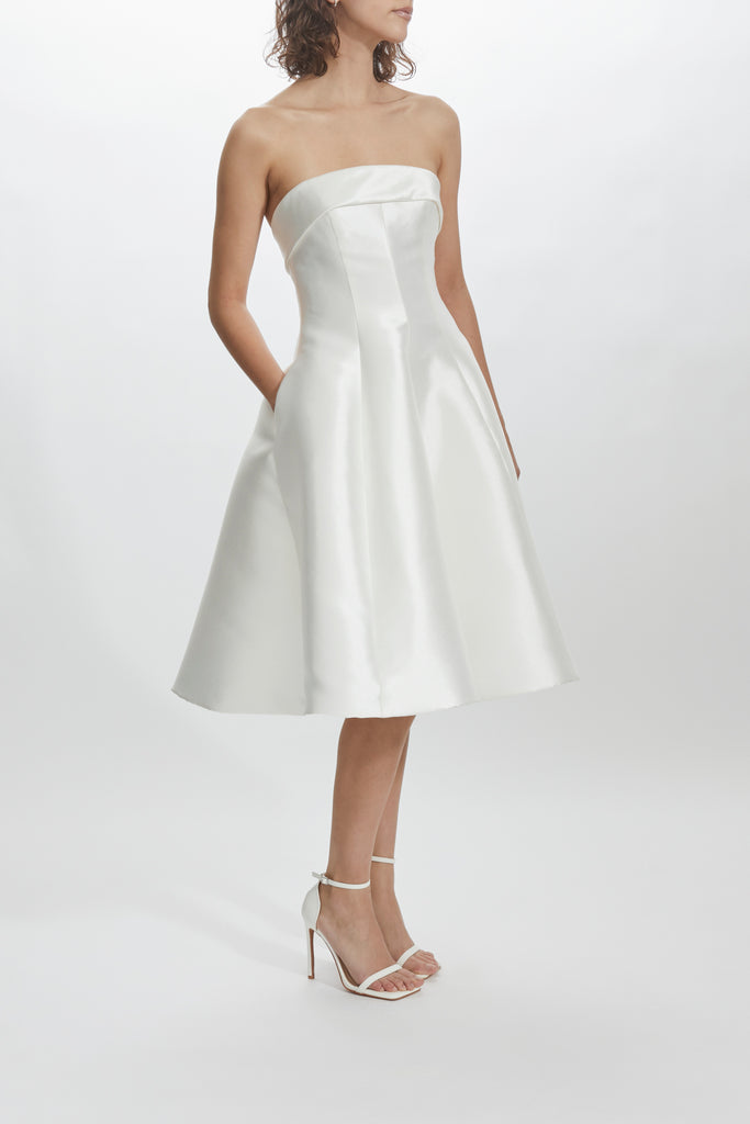 Mikado Strapless Dress Ivory / 6 | Amsale Mikado Strapless Dress Ivory / 6 | Amsale