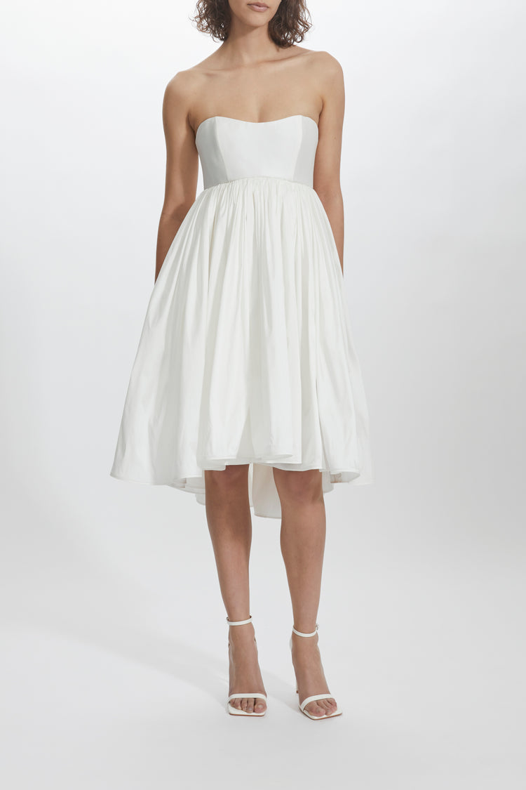 LW210 - Taffeta Baby Doll Dress, dress from Collection Little White Dress by Amsale, Fabric: taffeta