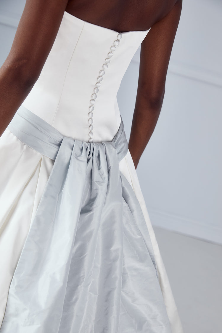 Blue Sash - Amsale Archive Blue Sash - Amsale Archive