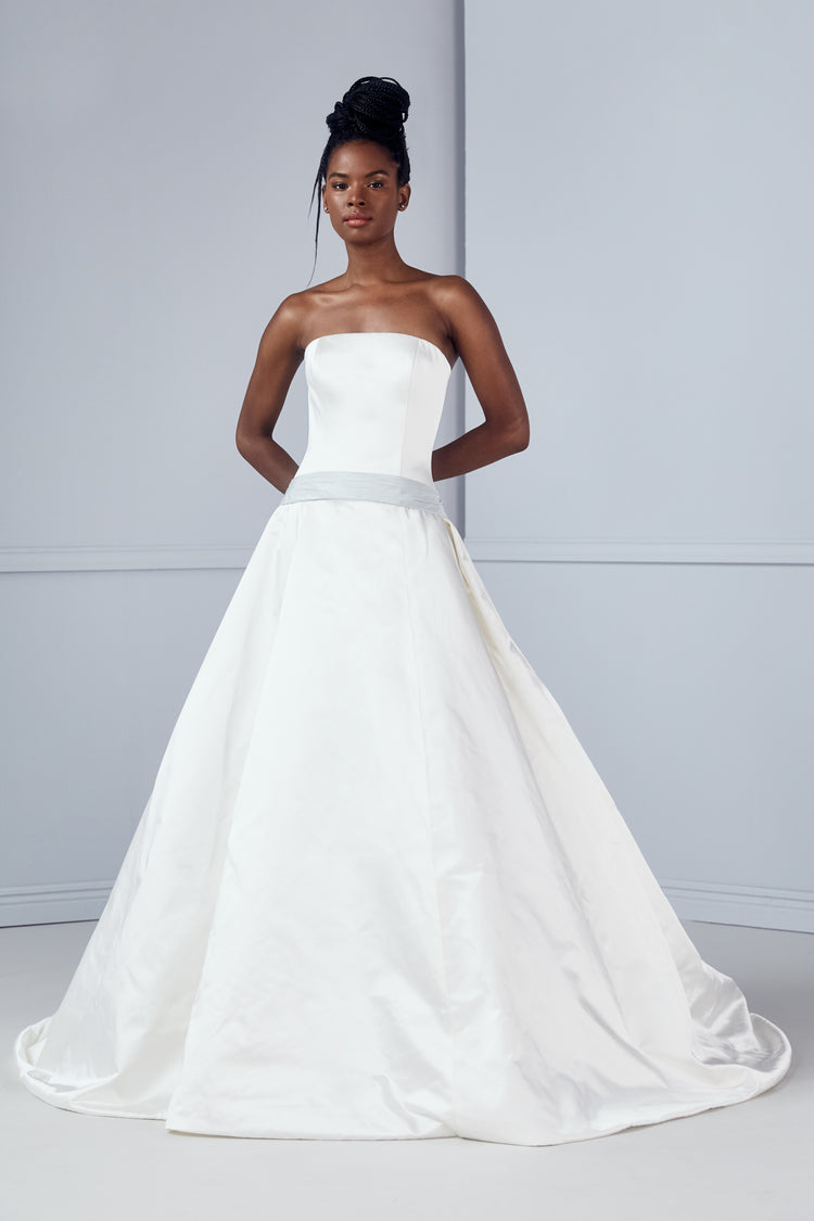 Blue Sash - Amsale Archive Blue Sash - Amsale Archive