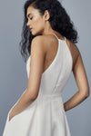 LW162 - High Neck Faille Dress - Silk-White, dress by color from Collection Little White Dress by Amsale