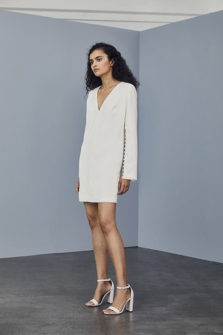LW169 - Crepe V-neck Shift Dress, dress from Collection Little White Dress by Amsale