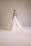 R426V - Floral Embellished Veil - Ivory, dress by color from Collection Accessories by Nouvelle Amsale