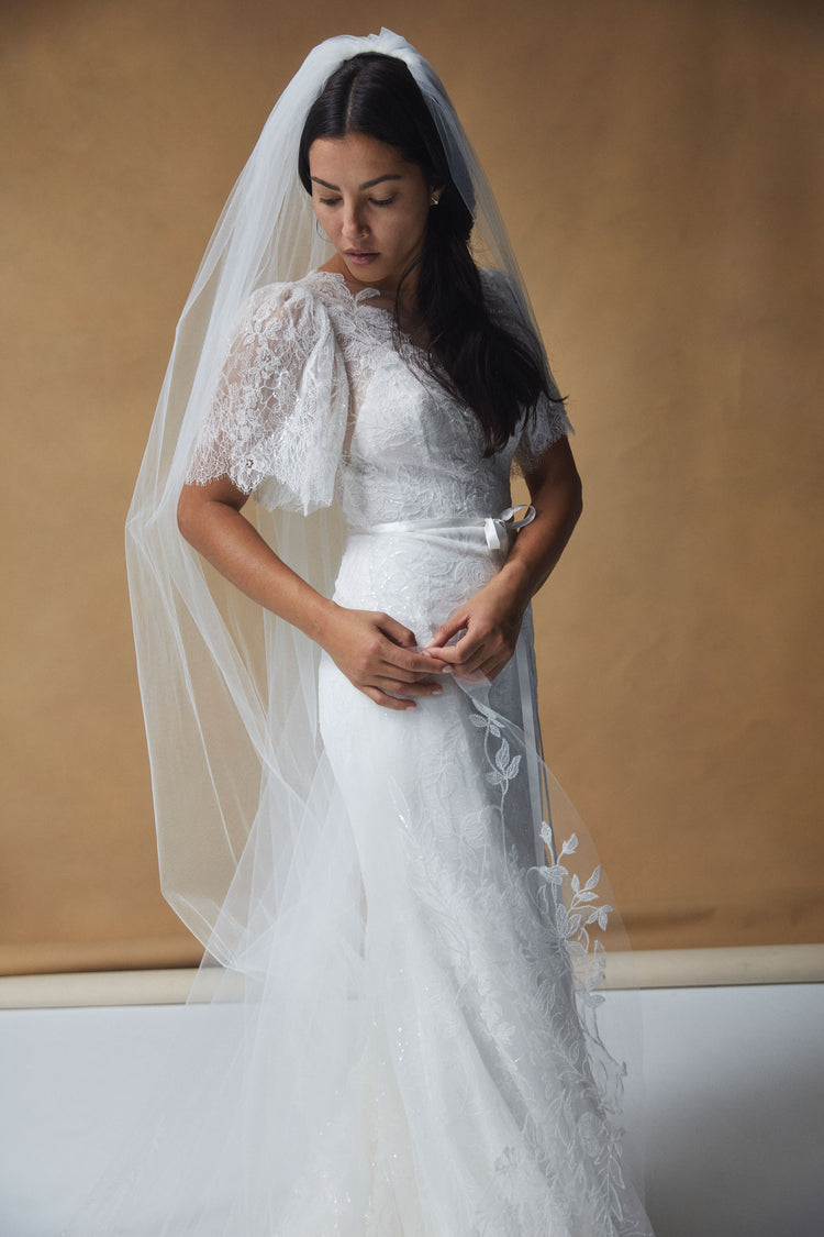 Sequin Lace Veil Amsale Sequin Lace Veil Amsale