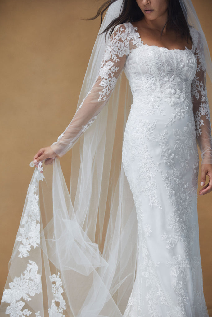 Lace Embroidery Veil – Amsale