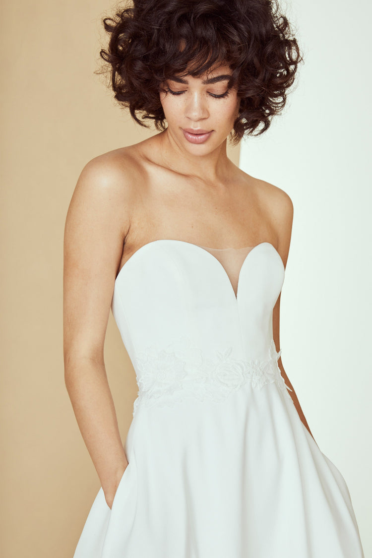 Mac - Silk-White, dress by color from Collection Bridal by Nouvelle Amsale