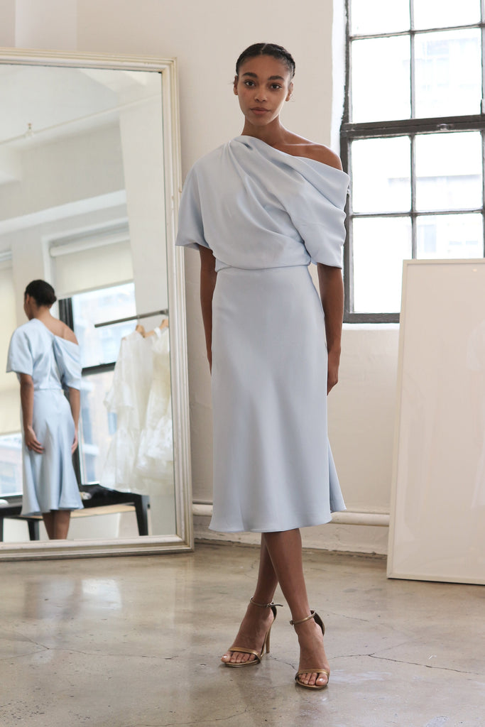 Product P391S - Draped Bodice Dress - Sage Image