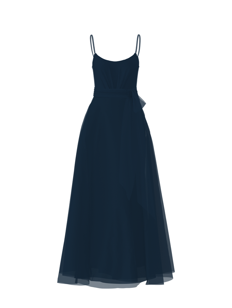 Bodice(Campbell), Skirt(Cerisa),Belt(Sash), navy, combo from Collection Bridesmaids by Amsale x You