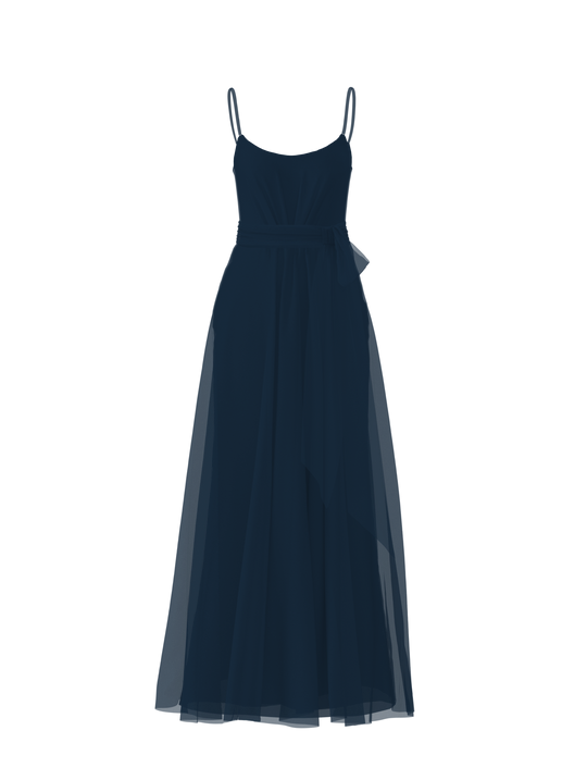 Bodice(Campbell), Skirt(Justine),Belt(Sash), navy, $270, combo from Collection Bridesmaids by Amsale x You