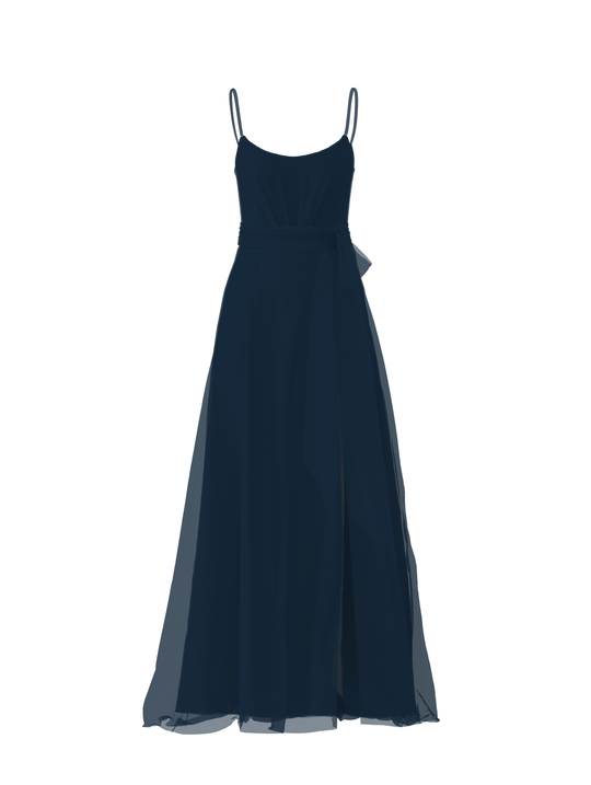Bodice(Campbell), Skirt(Arabella),Belt(Sash), navy, $270, combo from Collection Bridesmaids by Amsale x You