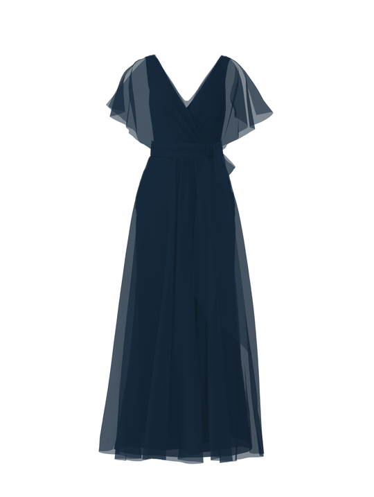 Bodice(Ava), Skirt(Justine),Belt(Sash), navy, $270, combo from Collection Bridesmaids by Amsale x You