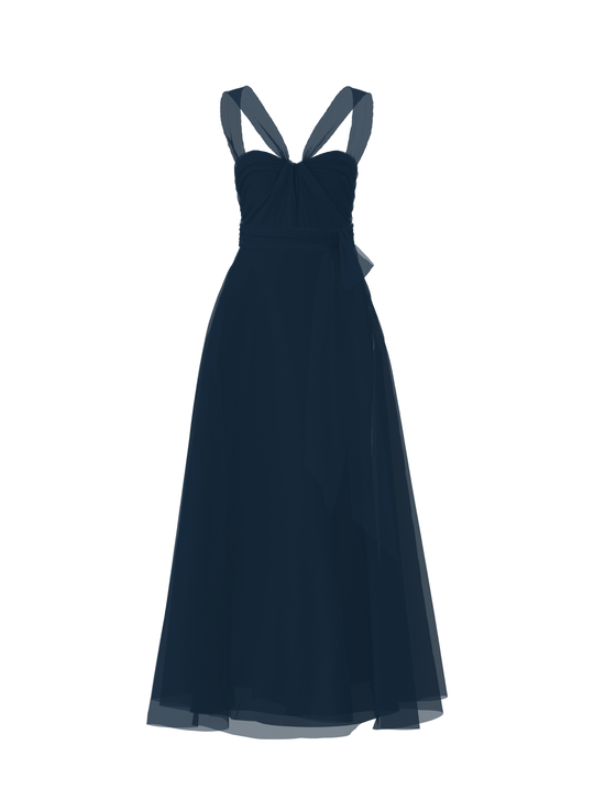 Bodice(Cerisa), Skirt(Cerisa),Belt(Sash), navy, $270, combo from Collection Bridesmaids by Amsale x You