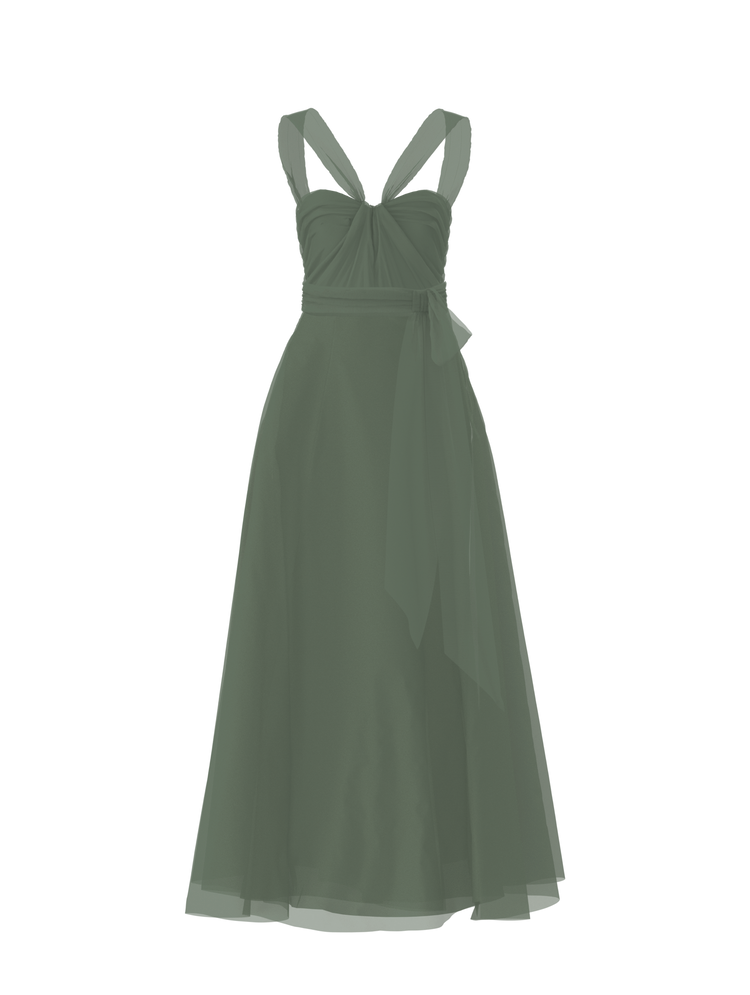 Bodice(Cerisa), Skirt(Cerisa),Belt(Sash), olive, combo from Collection Bridesmaids by Amsale x You