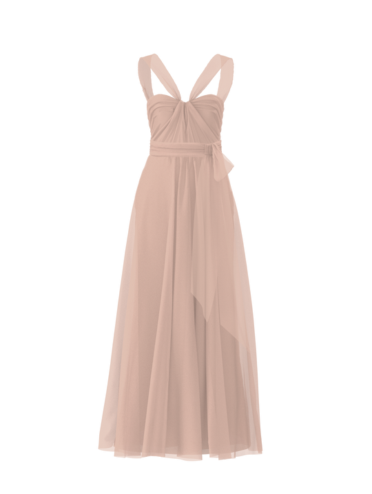 Bodice(Cerisa), Skirt(Justine),Belt(Sash), blush, $270, combo from Collection Bridesmaids by Amsale x You