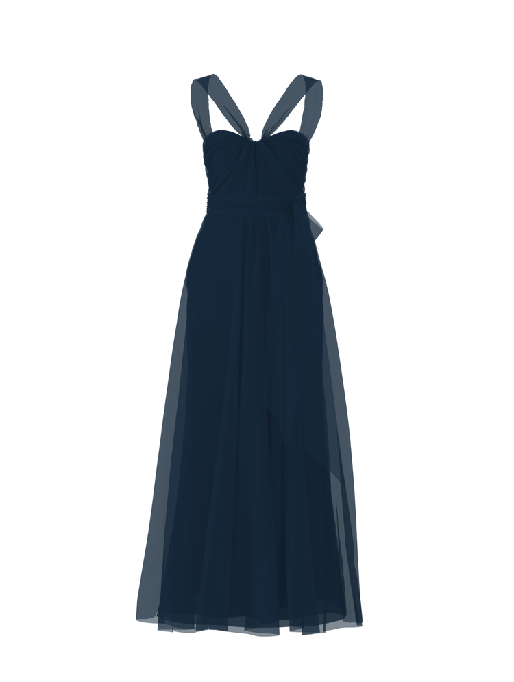 Bodice(Cerisa), Skirt(Justine),Belt(Sash), navy, combo from Collection Bridesmaids by Amsale x You