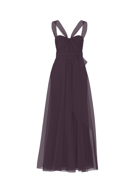 Bodice(Cerisa), Skirt(Justine),Belt(Sash), plum, $270, combo from Collection Bridesmaids by Amsale x You