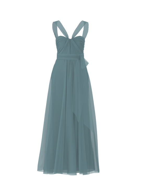 Bodice(Cerisa), Skirt(Justine),Belt(Sash), teal, $270, combo from Collection Bridesmaids by Amsale x You