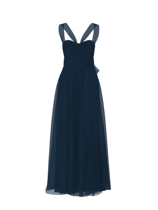 Bodice(Cerisa), Skirt(Jaycie),Belt(Sash), navy, $270, combo from Collection Bridesmaids by Amsale x You