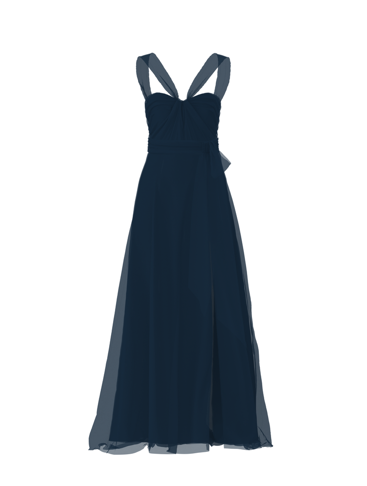 Bodice(Cerisa), Skirt(Arabella),Belt(Sash), navy, combo from Collection Bridesmaids by Amsale x You
