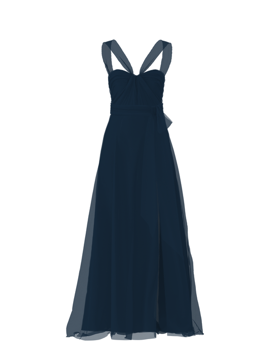 Bodice(Cerisa), Skirt(Arabella),Belt(Sash), navy, $270, combo from Collection Bridesmaids by Amsale x You