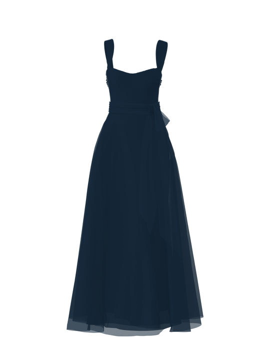 Bodice(Alexis), Skirt(Cerisa),Belt(Sash), navy, $270, combo from Collection Bridesmaids by Amsale x You