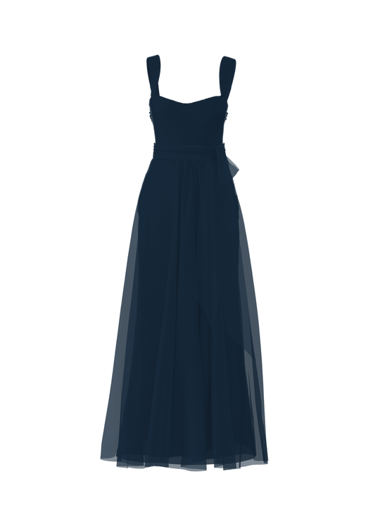 Bodice(Alexis), Skirt(Justine),Belt(Sash), navy, $270, combo from Collection Bridesmaids by Amsale x You
