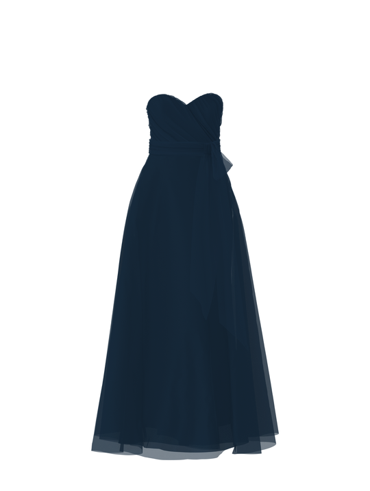 Bodice(Jaycie), Skirt(Cerisa),Belt(Sash), navy, $270, combo from Collection Bridesmaids by Amsale x You