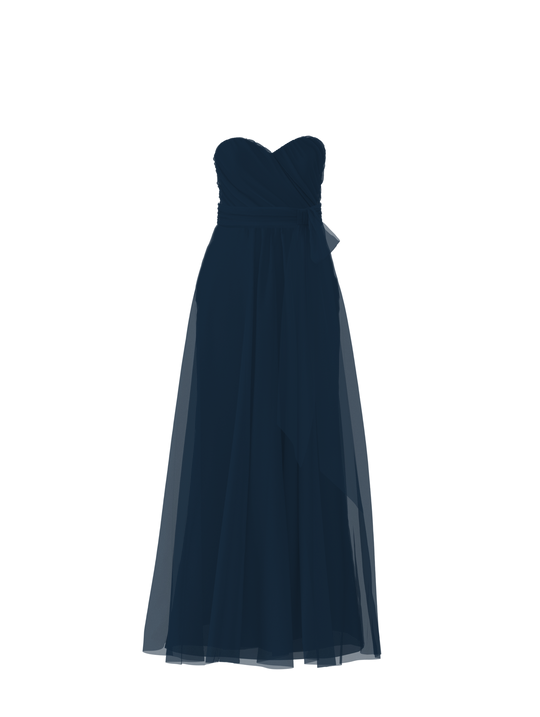 Bodice(Jaycie), Skirt(Justine),Belt(Sash), navy, $270, combo from Collection Bridesmaids by Amsale x You