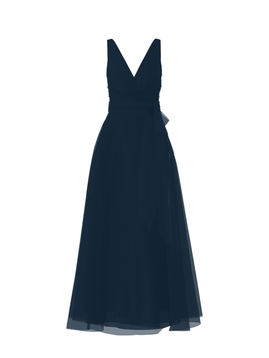 Bodice(Justine), Skirt(Cerisa),Belt(Sash), navy, $270, combo from Collection Bridesmaids by Amsale x You