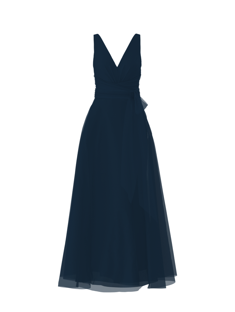 Product Bodice(Justine), Skirt(Cerisa),Belt(Sash), navy Image