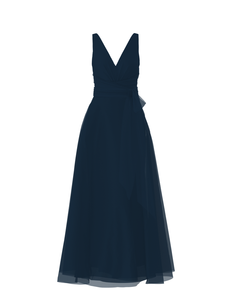 Bodice(Justine), Skirt(Cerisa),Belt(Sash), navy, combo from Collection Bridesmaids by Amsale x You