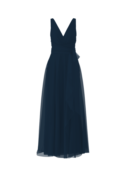 Bodice(Justine), Skirt(Jaycie),Belt(Sash), navy, $270, combo from Collection Bridesmaids by Amsale x You