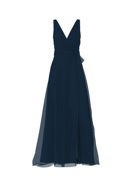 Bodice(Justine), Skirt(Arabella),Belt(Sash), navy, $270, combo from Collection Bridesmaids by Amsale x You