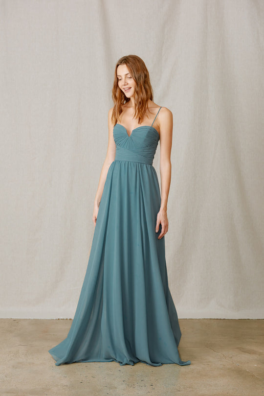 Bella - Exclusively at Bella Bridesmaids, $270, dress from Collection Bridesmaids by Amsale, Fabric: flat-chiffon