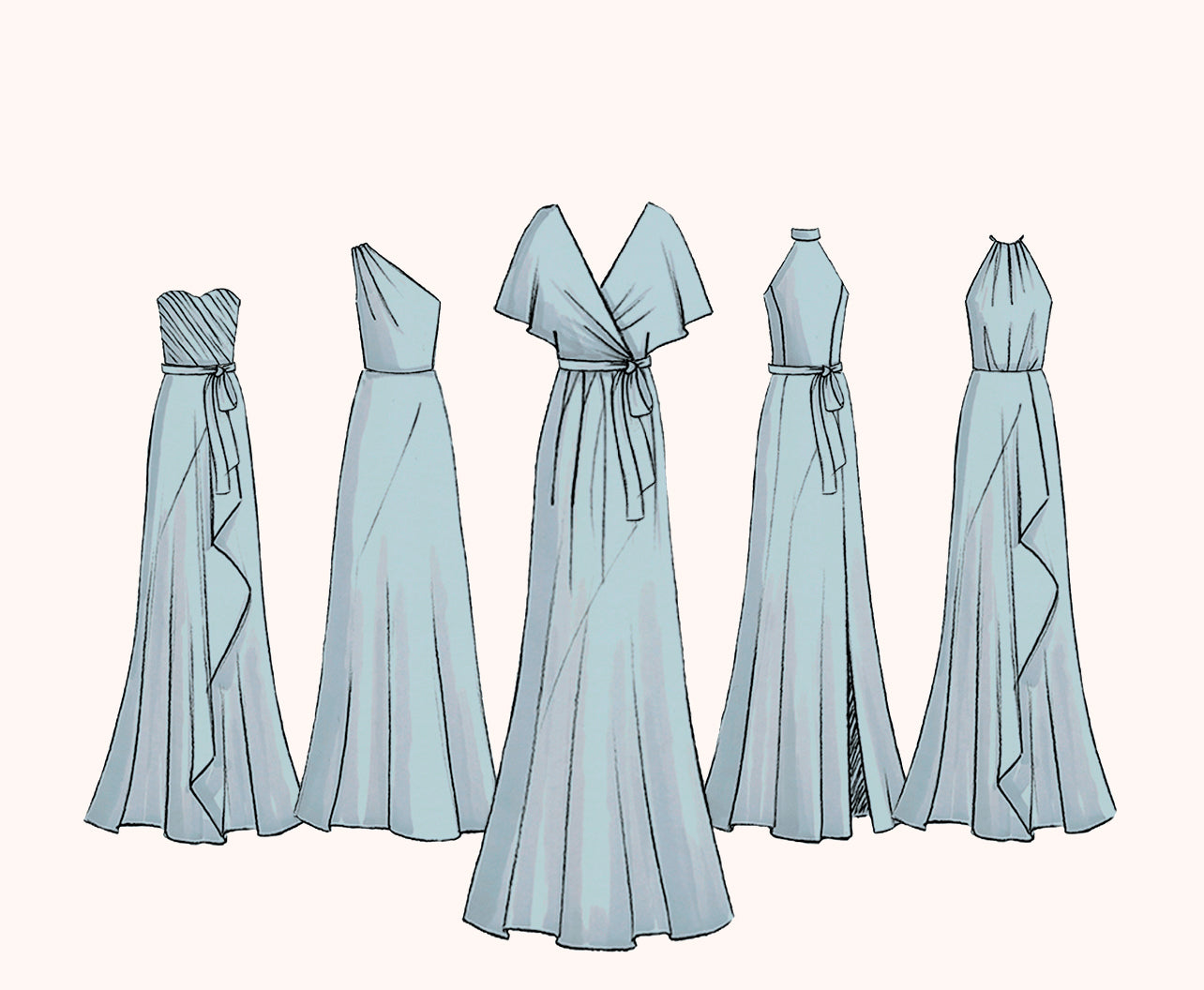 Bridesmaids gown designer